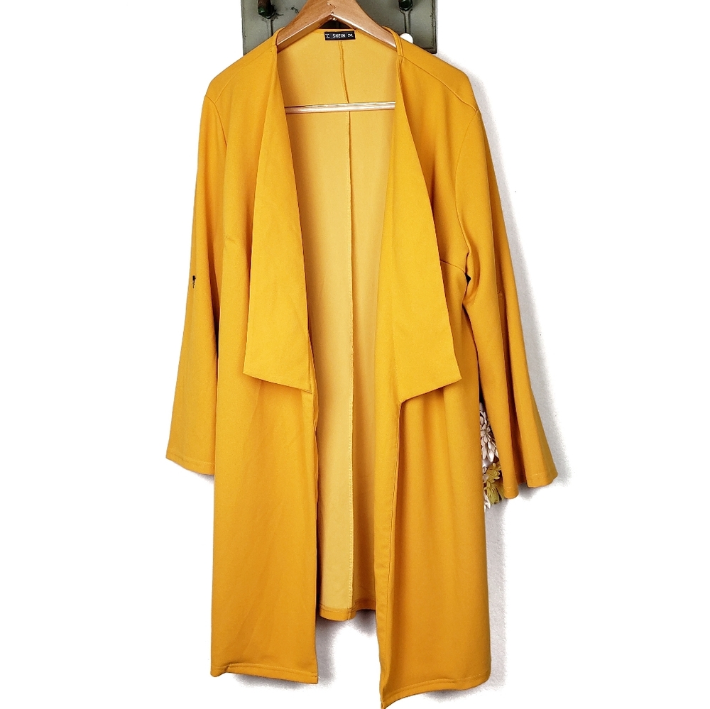 Shein longline cardigan mustard plus size 3XL